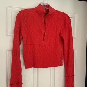 Crop quarter zip shirt